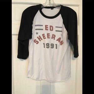 ED SHEERAN Baseball Shirt Size‎ Medium